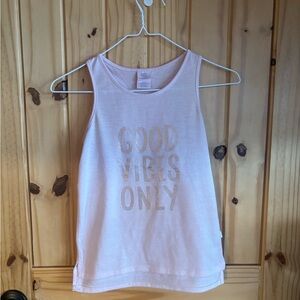 Girls pale pink tank tee